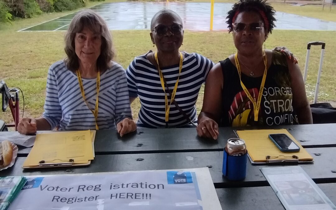 NAACP Voter Activation Volunteers at the NYC Transit Authority Picnic at the Hammock Community Center